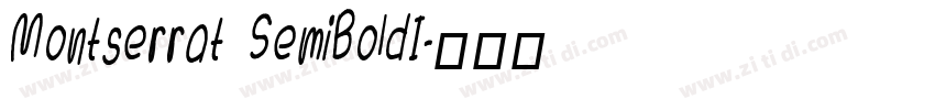 Montserrat SemiBoldI字体转换